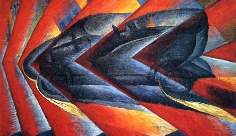 russolo, dynamism of an automobile | Futurist painting, Futurism art
