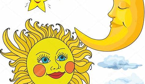 Sol, luna y estrellas - Descargar Vectores Gratis, Illustrator Graficos