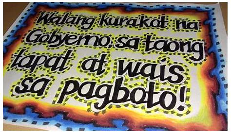 Slogan Making About Election |Tagalog Slogan - YouTube