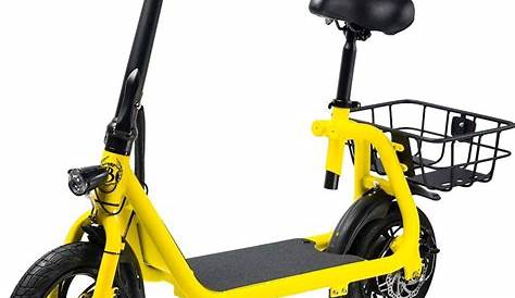 Yellow Kids Electric Scooter with seat - eSkooter - Free UK Delivery