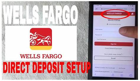 Free Wells Fargo Direct Deposit Form - PDF – eForms