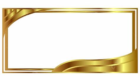 Download Vector Rectangle Frames - Gold Square Frame Png PNG Image with