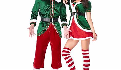 2019 Couple Matching Christmas Elf Costume Christmas Holiday He and Sh
