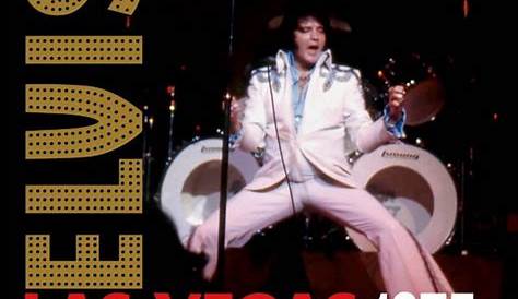 Foto de Elvis Presley em Las Vegas durante um concerto em dezembro de