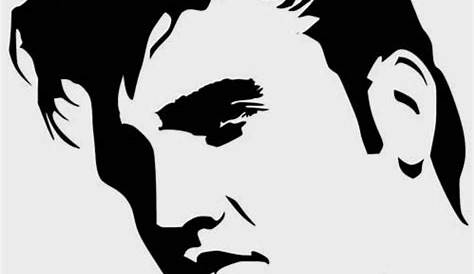 Elvis Presley, Elvis Presley Drawing Silhouette Black and white , ELVIS