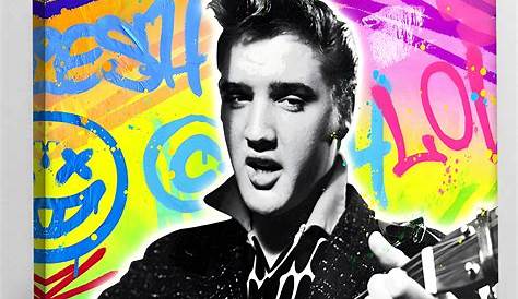 Free shipping Modern Pop art hand painted Elvis Presley on Canvas for