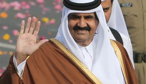 The Emir of Qatar Sheikh Hamad bin Khalifa Al-Thani and his wife