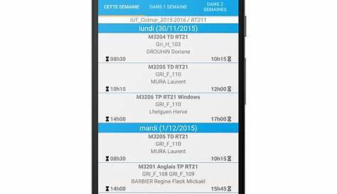 Emploi du temps UHA APK للاندرويد تنزيل