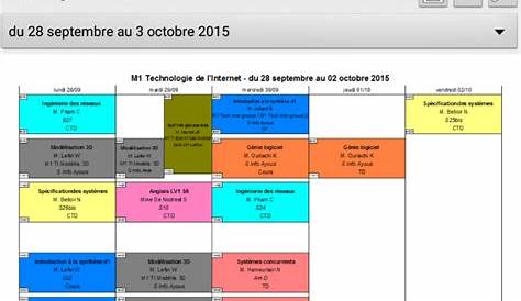 Centre FORA: Emploi Du Temps Uppa Sciences