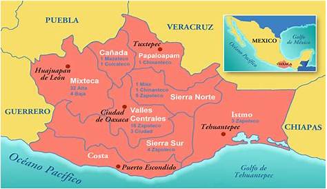 Mapa del Estado de Oaxaca con Municipios >> Mapas para Descargar e