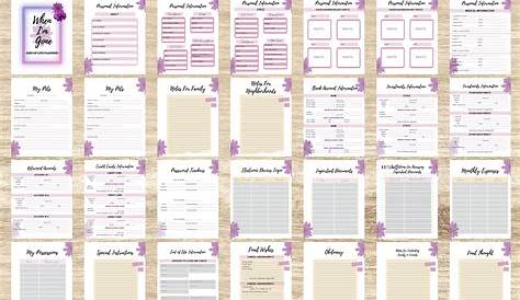 End of Life Planner Printable, Final Wishes Estate Planner, Funeral