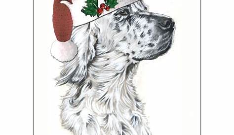 English Setter Christmas Card Digital Download Printable | Etsy