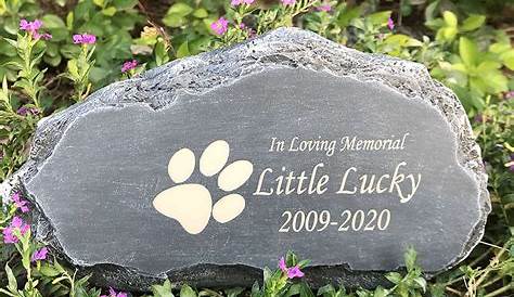 Personalized Pet Memorial Garden Stone Engraved by LoveRocksInc