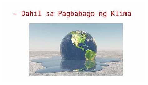 Internasyonal na Krisis: Pagbabago ng Klima (Original & Translated Version)