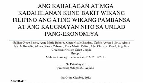 Epekto-NG- Modernisasyon-NG- Wikang- Filipino-NG-MGA-MAG- Aaral-NG-THE