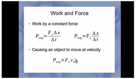 Equation For Power With Force And Velocity What Is The Derivation = ce X ? Quora