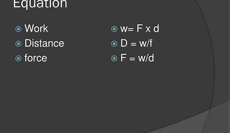 Equation For Work Done Force And Distance Braking Calculation YouTube