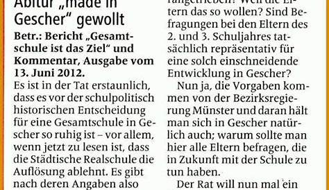 Leserbrief in den Aachener Nachrichten - Regionale
