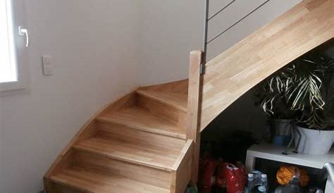 Escalier 14 Tournant Droit Limon Central 1/4