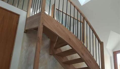 Escalier Chene Massif Quart Tournant A L Anglaise En 1 En s Maison