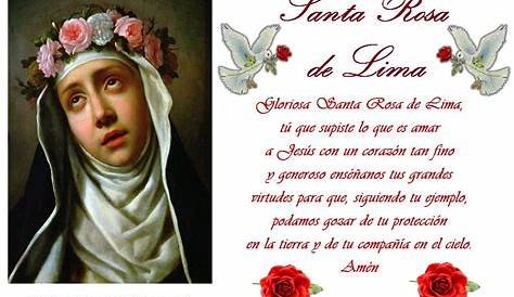 Homenaje a santa rosa de lima es una santa