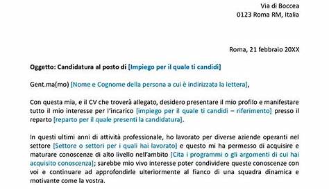 Lettera Di Presentazione Cv