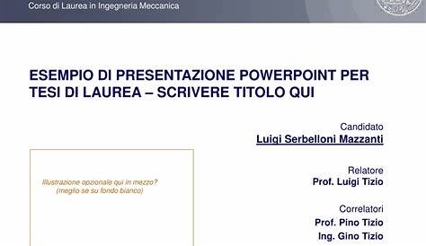 Power Point - Tesi Triennale