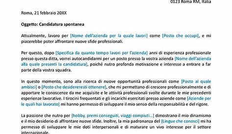 lettera di presentazione per azienda | Lettera di presentazione