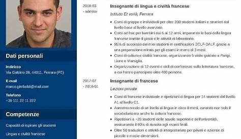 Curriculum vitae in italiano: esempio CV + modello compilato