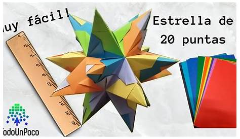 Cómo hacer una Estrella de 20 puntas Origami/Tutorial - YouTube