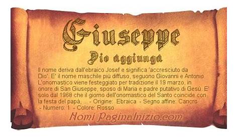 Significado do nome Giuseppe - Dicionário de Nomes Próprios