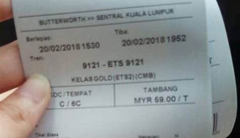 Ets Ticket To Ipoh - Train To Ipoh Ets Usd Holiday Malaysia / Dear all