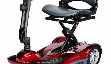 EV Rider Automatic Folding 3-Wheel Scooter With Remote - Red