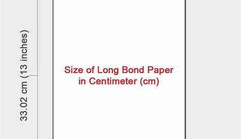 LONG BOND PAPER SIZE: Here's Its Size On Microsoft Word