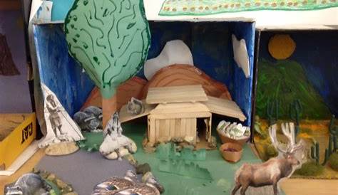 SEMINOLE SHOEBOX DIORAMA OF THE EASTERN WOODLANDS...... 4th grade