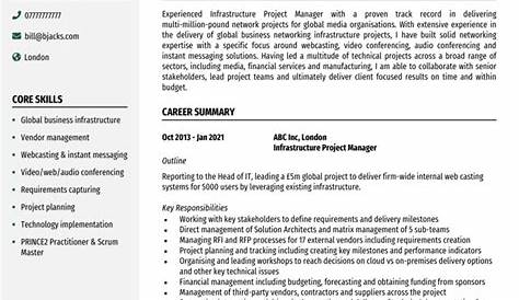Project Management CV: Example for Project Managers Resume Layout