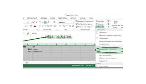 Erste Zeile oder Spalte wieder einblenden in Excel - einfach erklärt