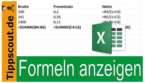 Wie kann ich Excel-Formeln sichtbar machen? - Anuschka Schwed