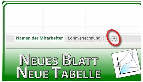 neues Tabellenblatt | Excel nervt