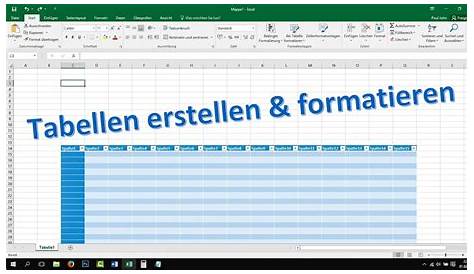 Microsoft Excel Grundkurs #001- Tabellen erstellen - YouTube