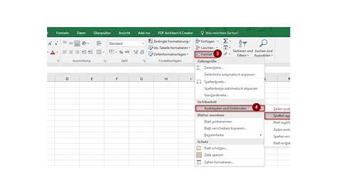 Ein- und Ausblenden von Spalten, Zeilen und Zellen in Excel – DateiWiki