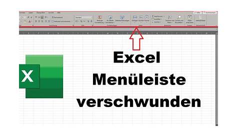 Hilfe: Excel Menüleiste verschwunden - so kriegst du sie wieder!