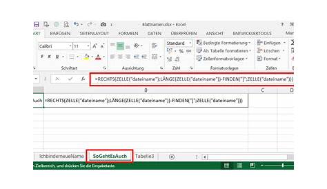 Wie heißt du? Den Namen des Arbeitsblattes in Excel ermitteln | Der