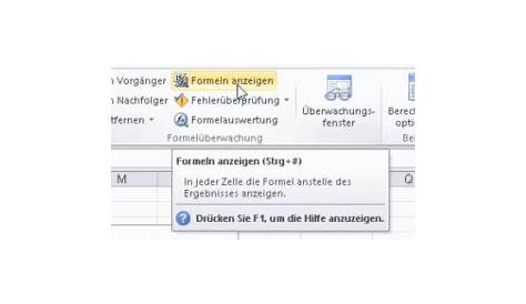 Mit F9 Teilergebnisse in der Excel Formelbearbeitung anzeigen lassen