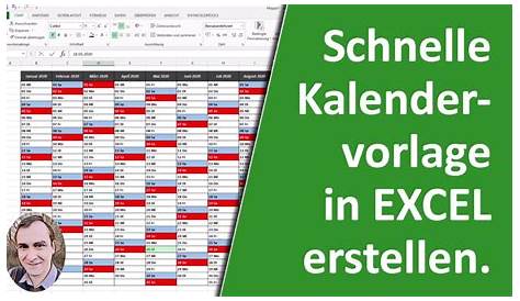 3_Terminkalender in Excel selber erstellen. Tabellenblatt „Kalender