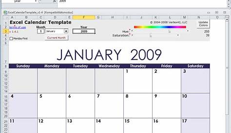 Excel Kalender Vorlag - Bedruckbar Kalender