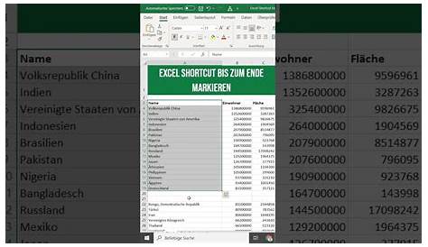 Excel Shortcuts - 0005 - Bis zum Ende markieren - selektieren #Shorts