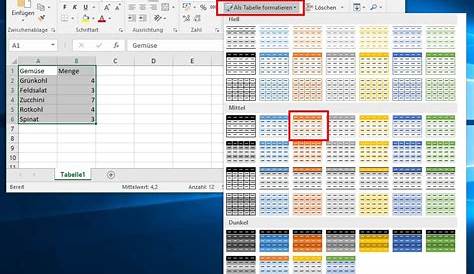 In Excel für Android können Sie eine Tabelle fotografieren und in eine