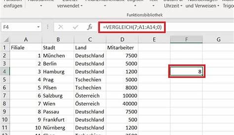 Die Excel VERGLEICH Funktion ganz einfach erklärt | Excelhero