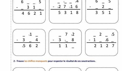 Opérations et calculs : exercices de maths en CM2 à imprimer.